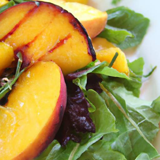 Summer Bliss: Refreshing Grilled Peach Salad with Peppery Arugula