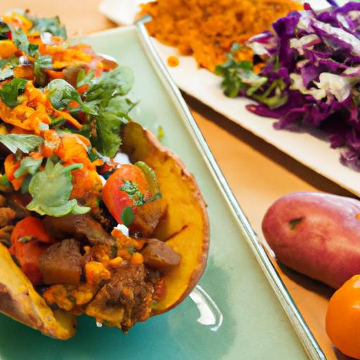 Flavor-Packed Taco-Stuffed Sweet Potatoes with Salsa Flair