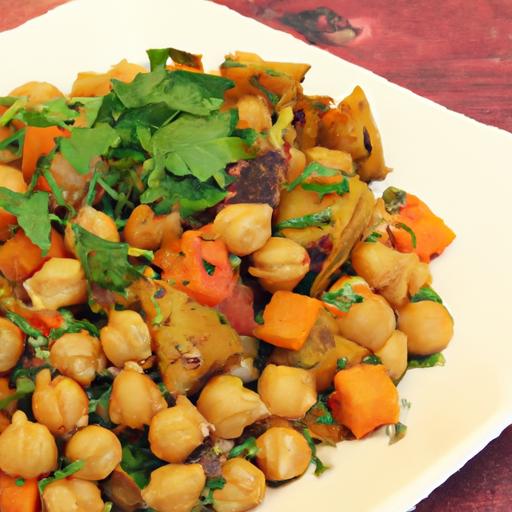 Wholesome Roasted Sweet Potato & Chickpea Salad Delight