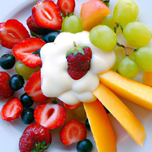 Sweet & Healthy: Fruit ​Skewers with honey Yogurt Dip