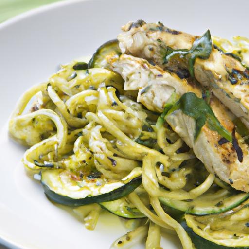 Zucchini Noodles with Pesto & Grilled Chicken: Fresh Flavor Fusion