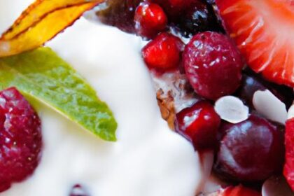 Tropical Delight: Coconut Yogurt with Berries & Honey Boost