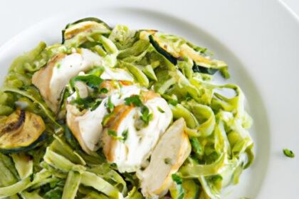Zucchini Noodles with Pesto & Grilled Chicken: Fresh Flavor Fusion