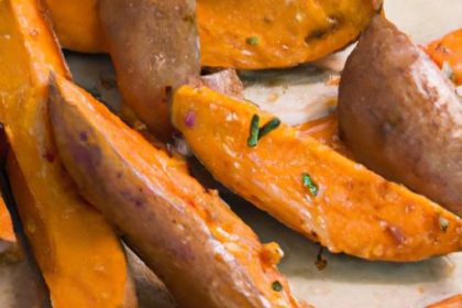 Crispy Roasted Sweet Potato Wedges with Sea Salt Bliss