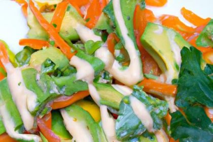 Fresh & Creamy: Vegan Cabbage Slaw with Avocado Twist