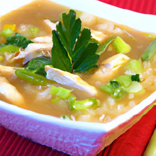 Hearty Chicken and Veggie Soup with Comforting Rice twist