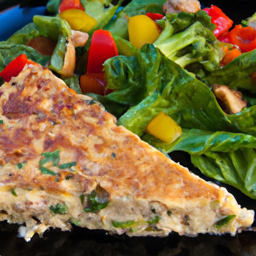 Wholesome Turkey & Veggie Frittata with Fresh Mixed Greens