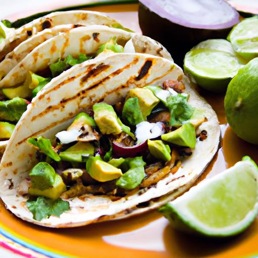 Zesty Grilled Veggie Tacos with creamy avocado & lime