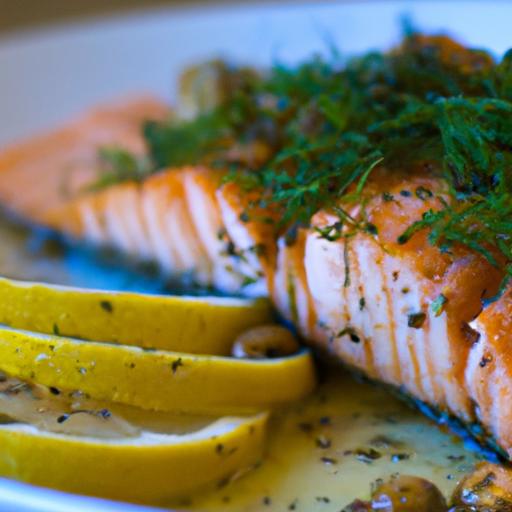 Zesty Baked Salmon with Lemon and Fresh Dill Delight