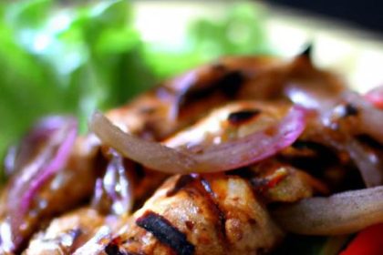 Sizzling Grilled Chicken Fajitas with Peppers & Onions Flair