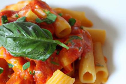 Savor the Classic: Pasta with Fresh Tomato & Basil Sauce