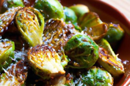 Crispy Roasted Brussels Sprouts with Savory Parmesan Twist