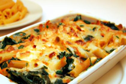 Hearty Baked Ziti with Ground Turkey and Fresh Spinach