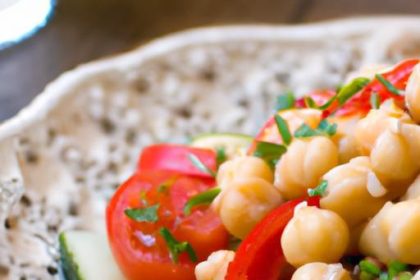 Fresh & Flavorful: Chickpea Salad with Tomatoes & Cucumbers