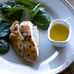 Wholesome Baked Chicken Paired with Fresh Spinach Salad