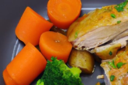 Hearty Baked Chicken Thighs with Sweet Potatoes & Broccoli