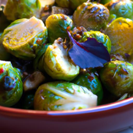 Crisp Roasted Brussels Sprouts‌ with Tangy Mustard Vinaigrette