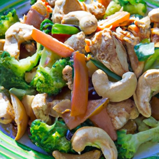Savor the Crunch: Chicken & Veggie Stir-Fry with cashews