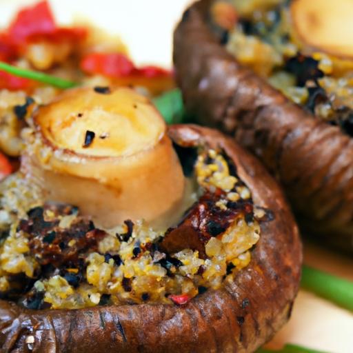 Hearty Stuffed Portobello Mushrooms with Quinoa Delight