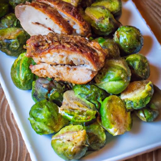 Perfectly Crispy Chicken Thighs with Roasted Brussels Sprouts