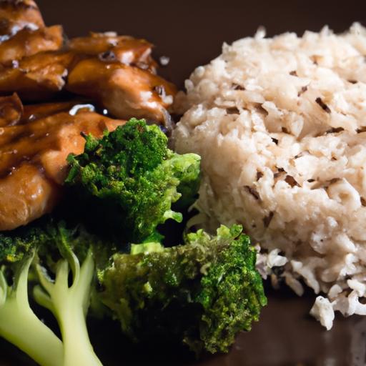 Flavorful Teriyaki chicken with Steamed Rice and Broccoli