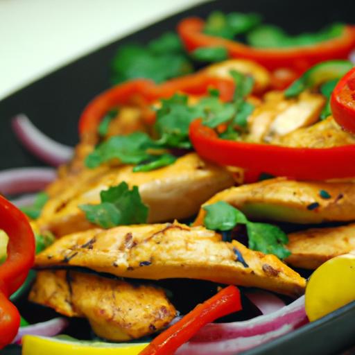 sizzling Grilled Chicken Fajitas with Peppers & Onions Flair