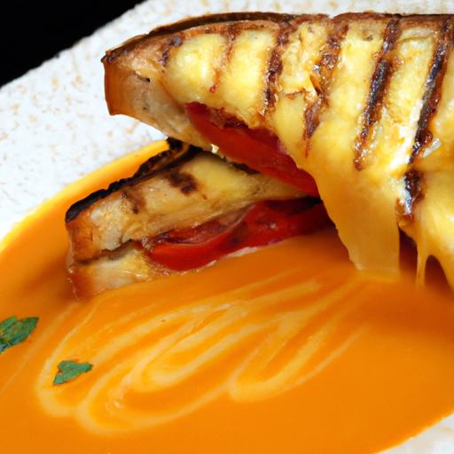 The Perfect Pair: Grilled cheese Meets Tomato Soup delight
