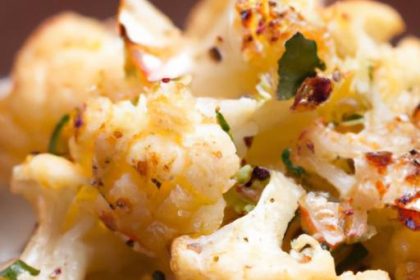 Zesty Roasted Cauliflower with Garlic and Lemon Delight
