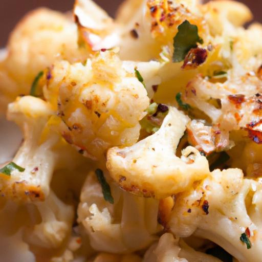 Zesty Roasted Cauliflower with Garlic and Lemon Delight