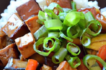 Savory Teriyaki Tofu Bowl with Rice & Vibrant Veggies
