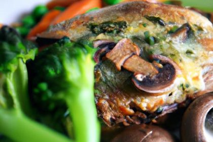 Savory Chicken & Spinach-Stuffed Portobello Mushrooms Delight