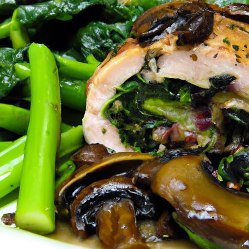 Deliciously Healthy: Spinach & Mushroom Stuffed Chicken Breast