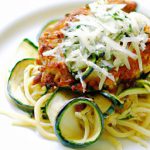 Crispy Chicken Parmesan Meets Fresh Zucchini Noodles Delight
