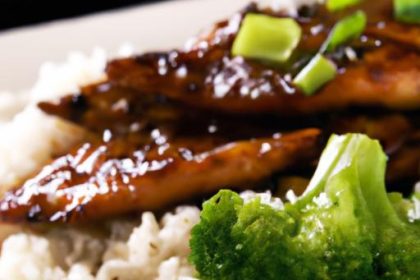Flavorful Teriyaki Chicken with Steamed Rice and Broccoli