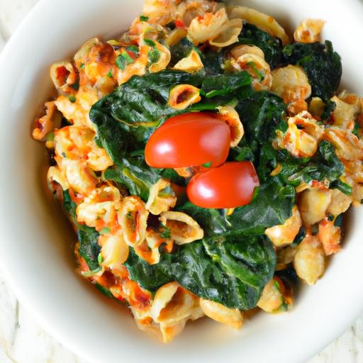 Effortless One-pot Spinach & Tomato Pasta Delight